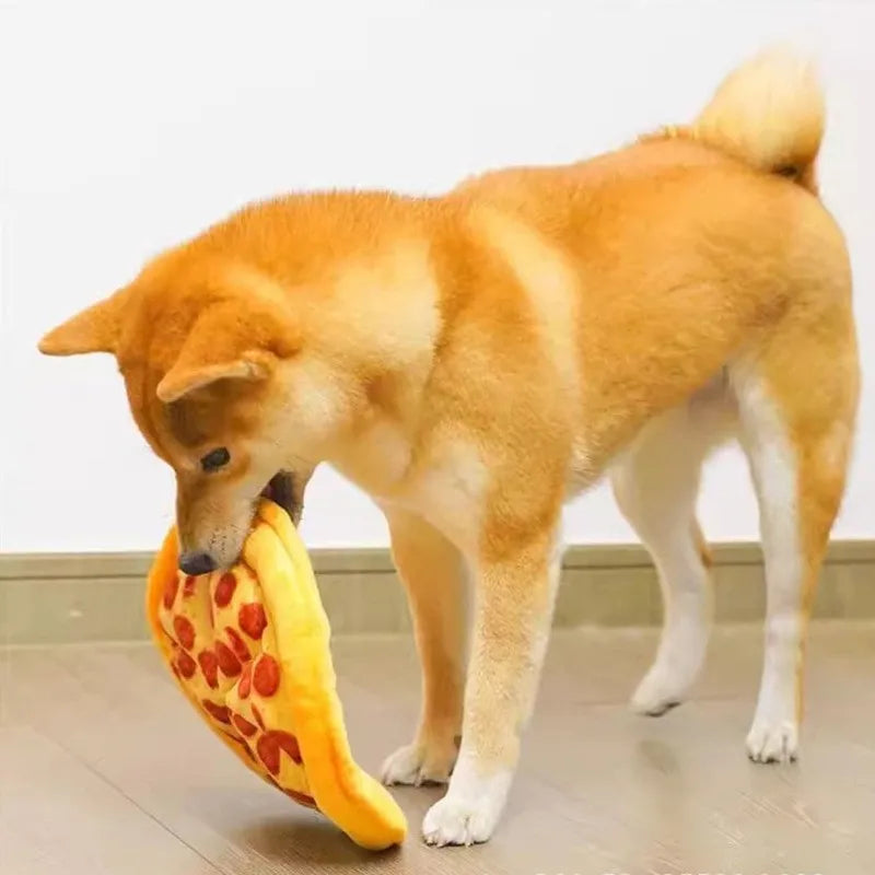 Plush Food-Shaped Squeaky Toy for Dogs & Cats