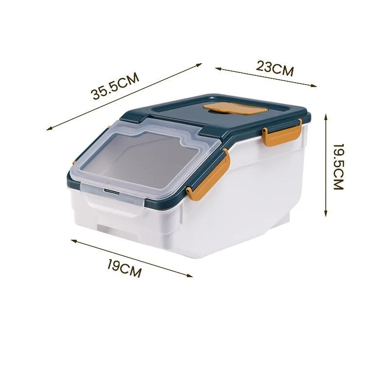 Pet Food Storage Container for Dogs & Cats with Measuring Cup & Desiccant