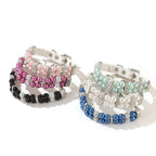 Pearl Pet Collar with Rhinestones for Small/Medium Dogs