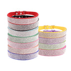 Rhinestone Leather Pet Collar