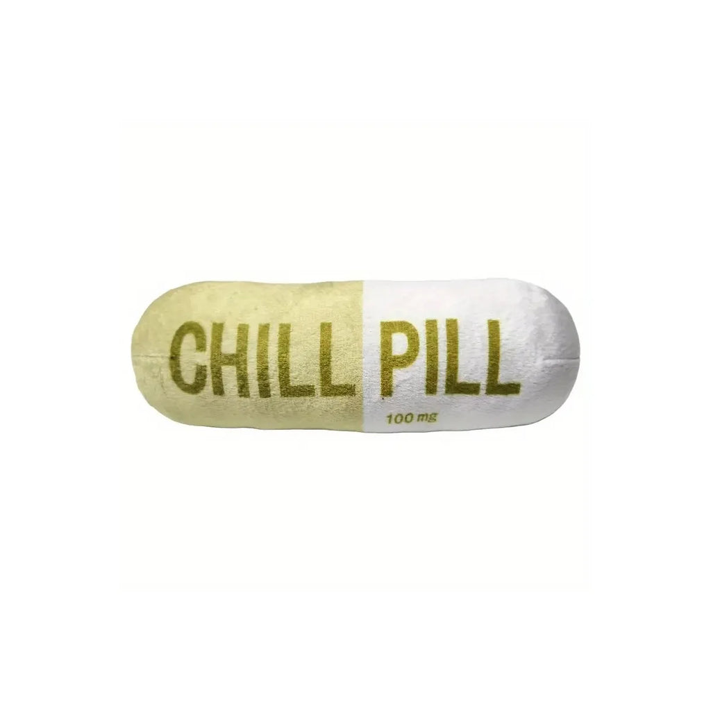 Funny Plush Pill-Shaped Dog Toy with Squeaker