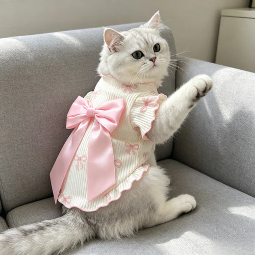 Cute Pink Bow Shirt – Small/Medium Dogs & Cats