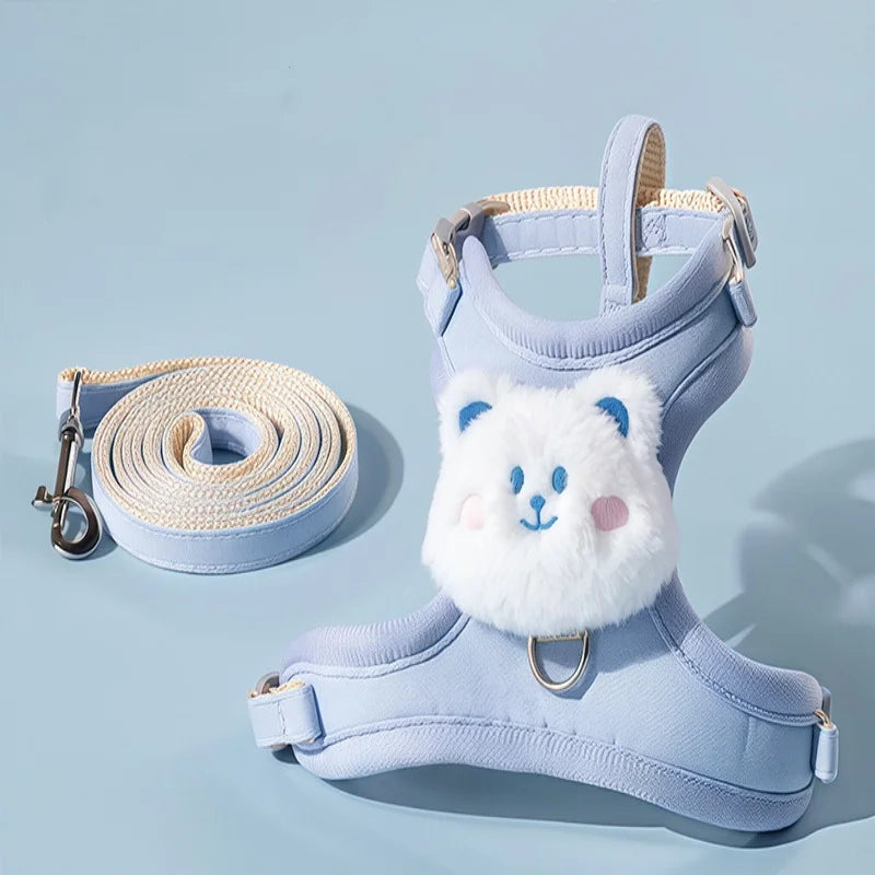 Cute Animal Harness & Leash Set for Cats