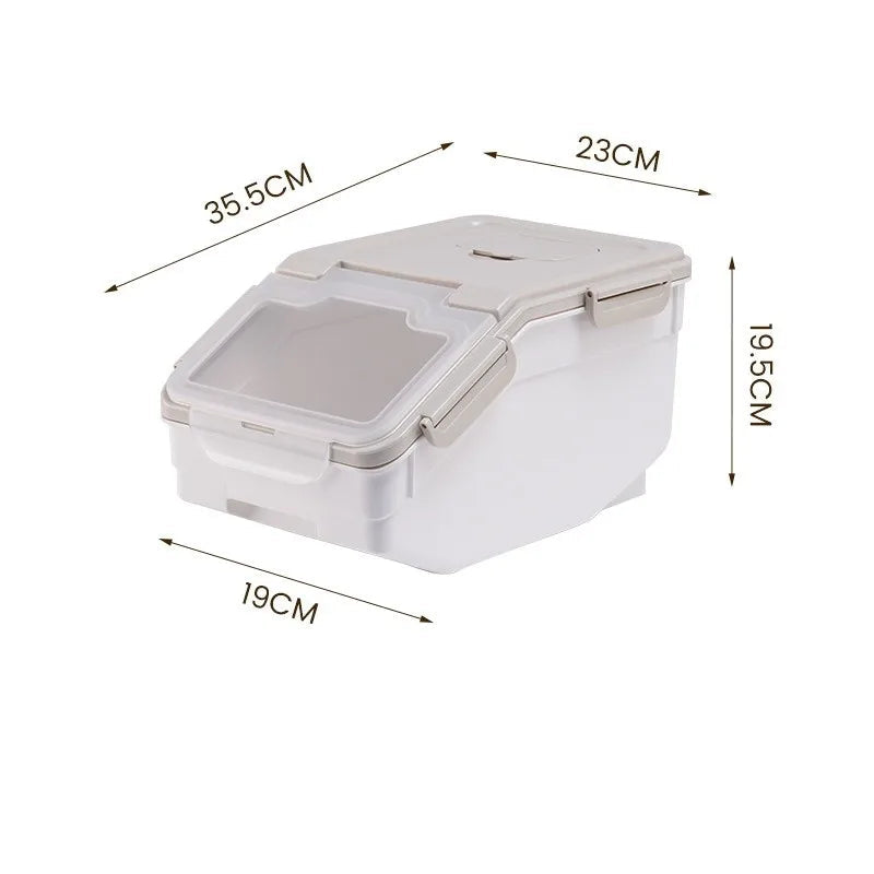 Pet Food Storage Container for Dogs & Cats with Measuring Cup & Desiccant