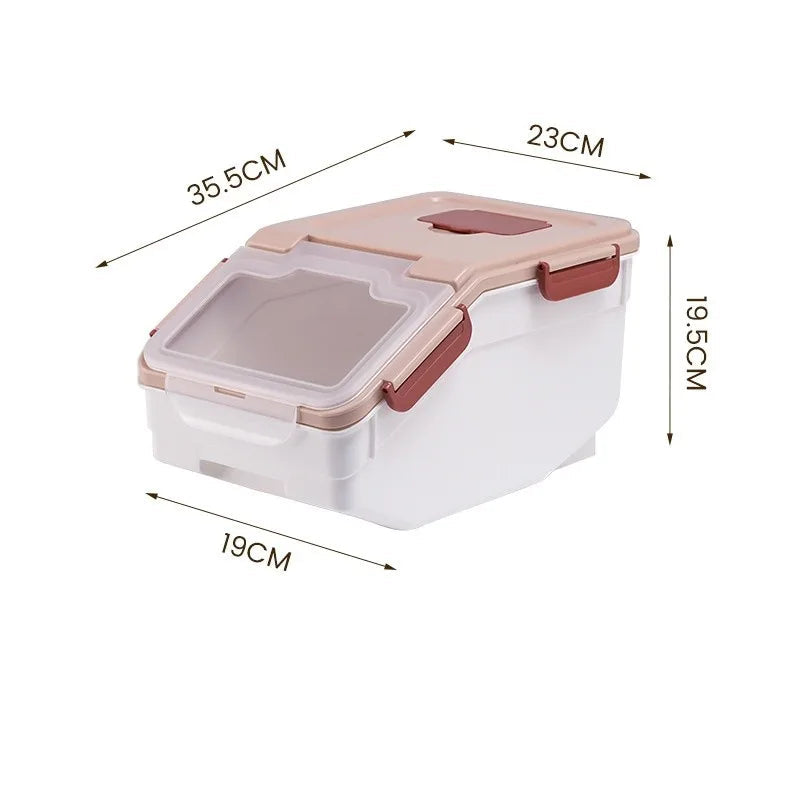 Pet Food Storage Container for Dogs & Cats with Measuring Cup & Desiccant