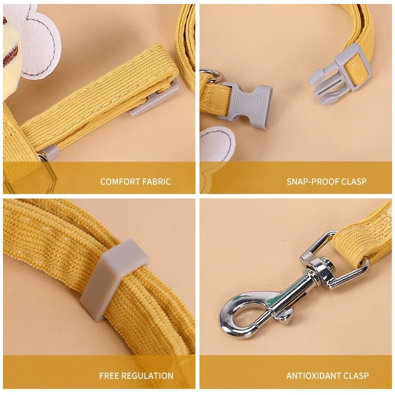 Adjustable Cartoon Bee Harness & Leash Set