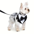 Dog Tuxedo Harness with Bow Tie | No-Pull Wedding & Party Vest