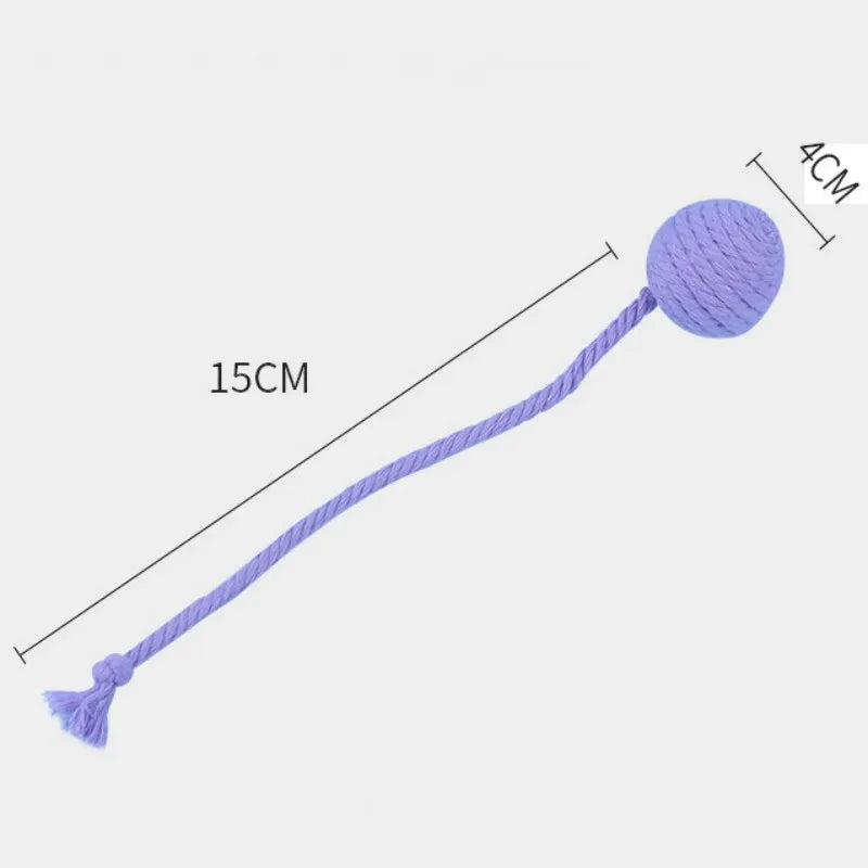 Cotton Rope & Ball Cat Toy