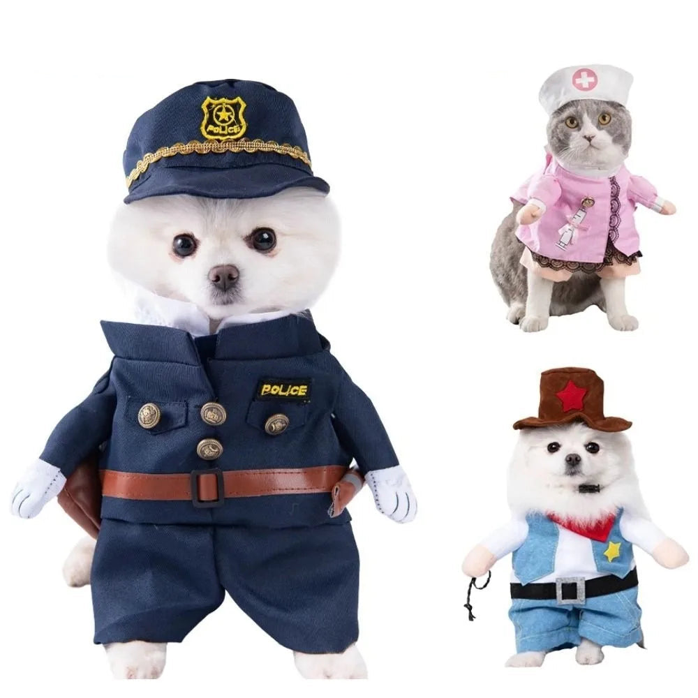 Halloween Cowboy, Nurse, & Policeman Pet Costume