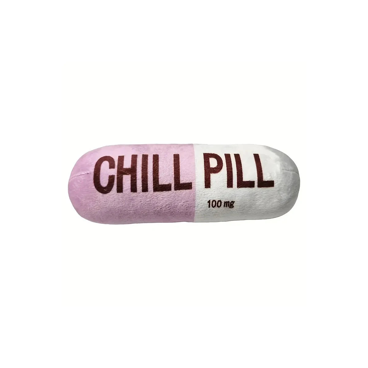 Funny Plush Pill-Shaped Dog Toy with Squeaker