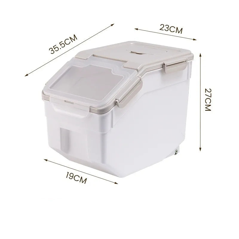 Pet Food Storage Container for Dogs & Cats with Measuring Cup & Desiccant