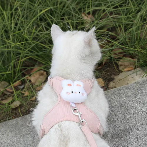 Cute Animal Harness & Leash Set for Cats