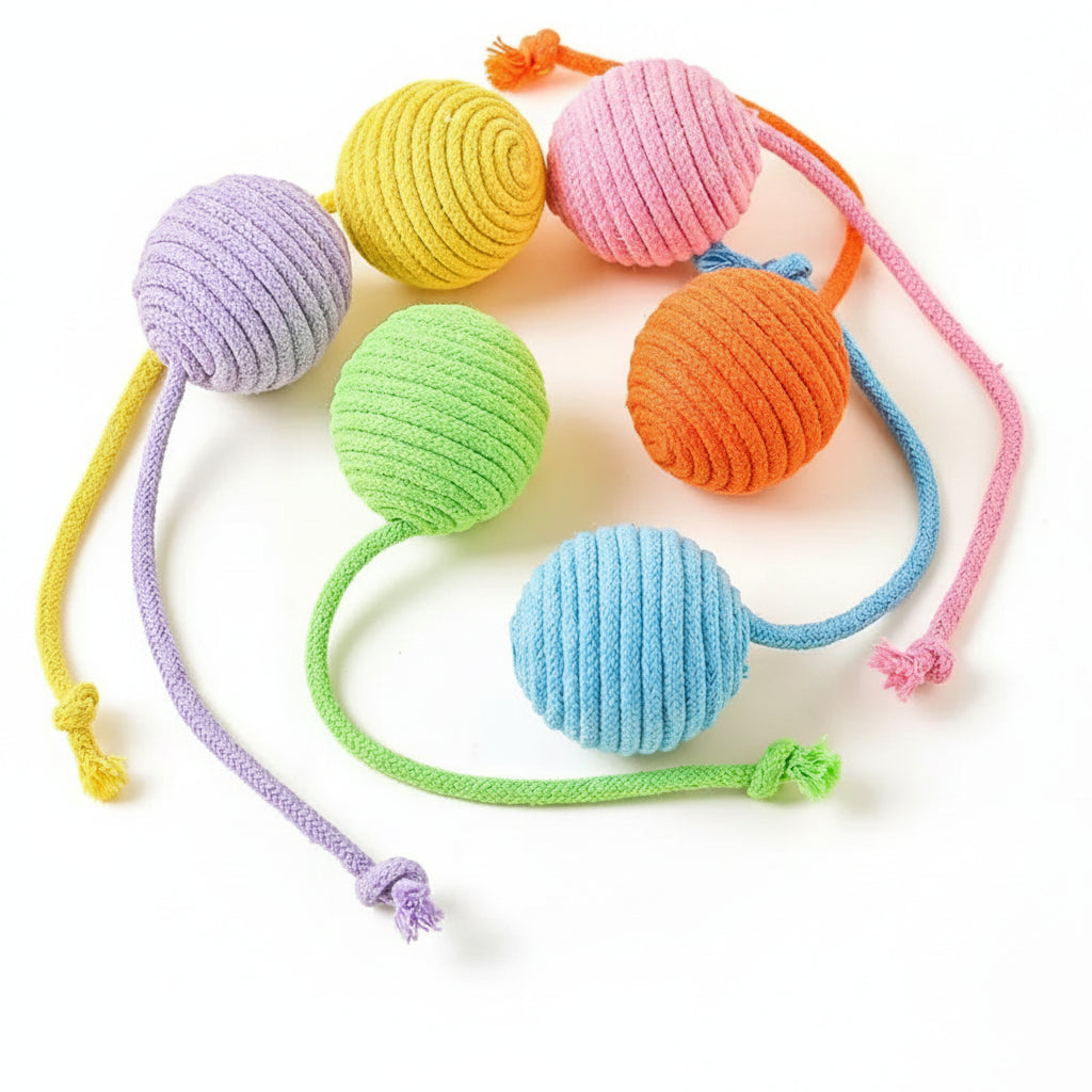 Cotton Rope & Ball Cat Toy