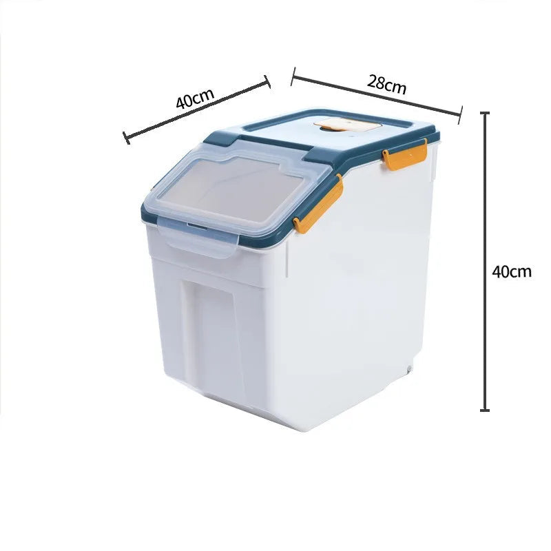 Pet Food Storage Container for Dogs & Cats with Measuring Cup & Desiccant
