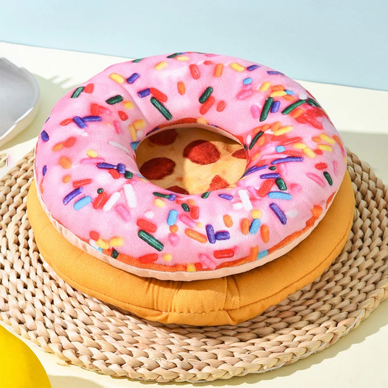Plush Food-Shaped Squeaky Toy for Dogs & Cats