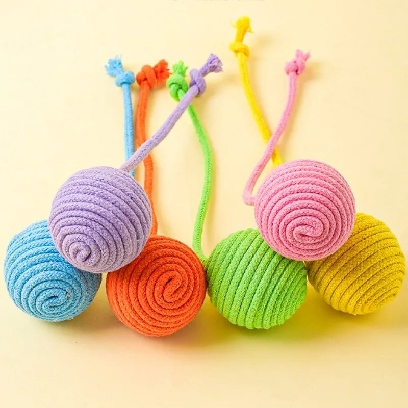 Cotton Rope & Ball Cat Toy