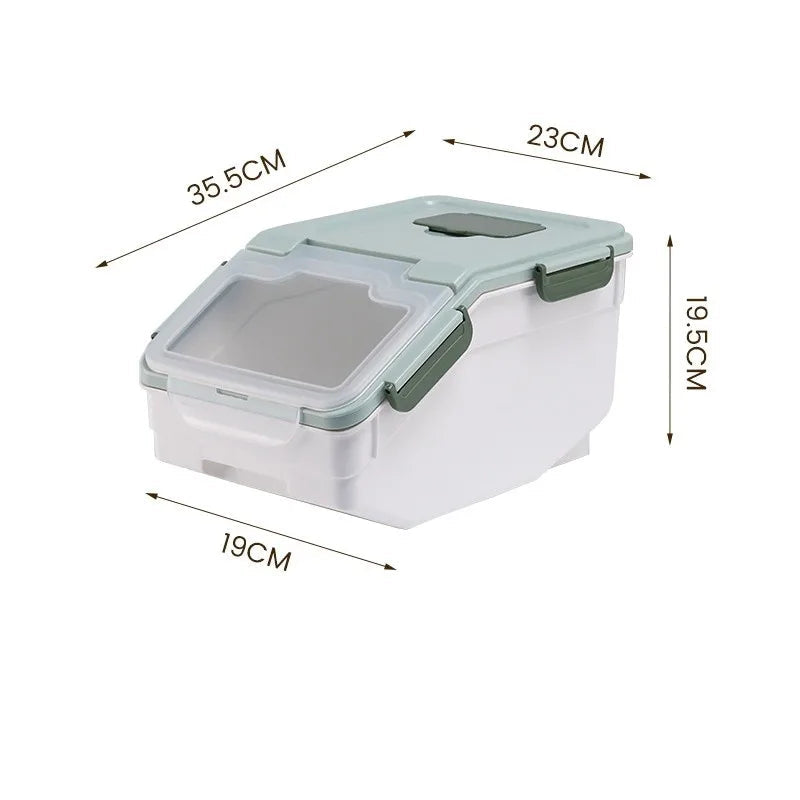 Pet Food Storage Container for Dogs & Cats with Measuring Cup & Desiccant