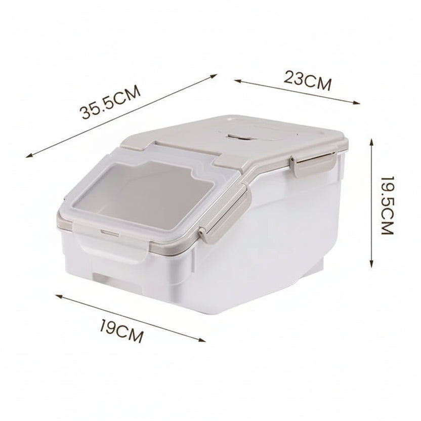 Pet Food Storage Container for Dogs & Cats with Measuring Cup & Desiccant