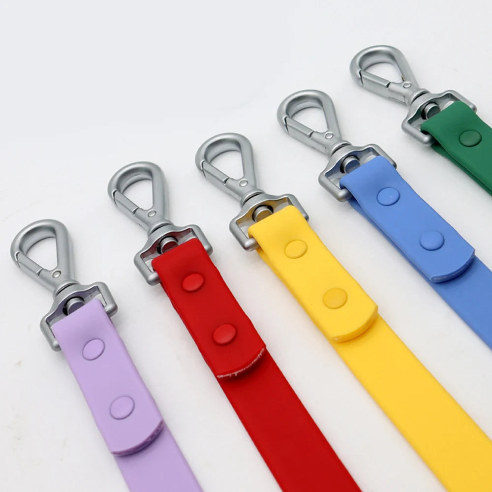 Candy Color Vegan Leather Dog Leash – Waterproof & Lightweight