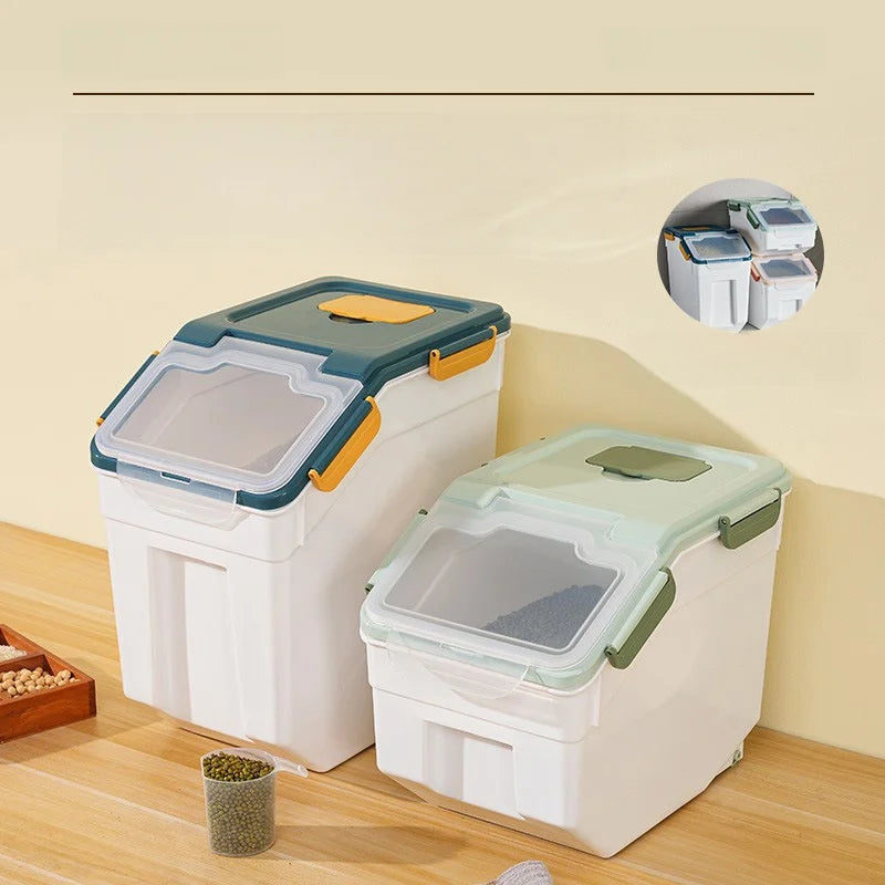 Pet Food Storage Container for Dogs & Cats with Measuring Cup & Desiccant