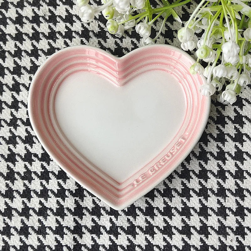 Ceramic Heart Shape Cat Dish