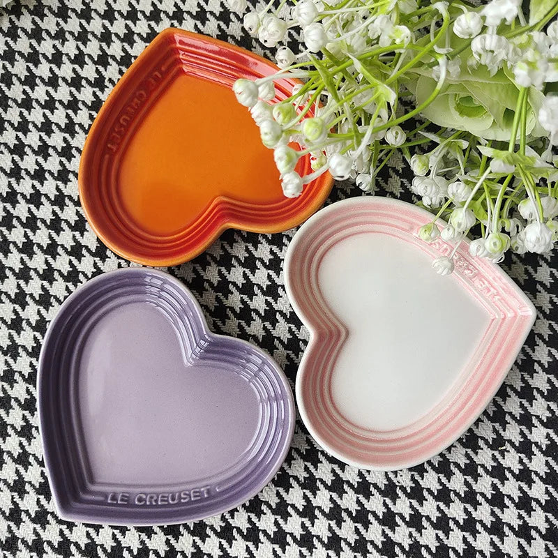 Ceramic Heart Shape Cat Dish