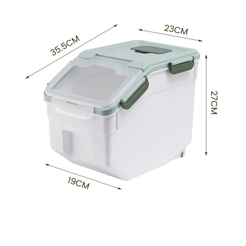 Pet Food Storage Container for Dogs & Cats with Measuring Cup & Desiccant