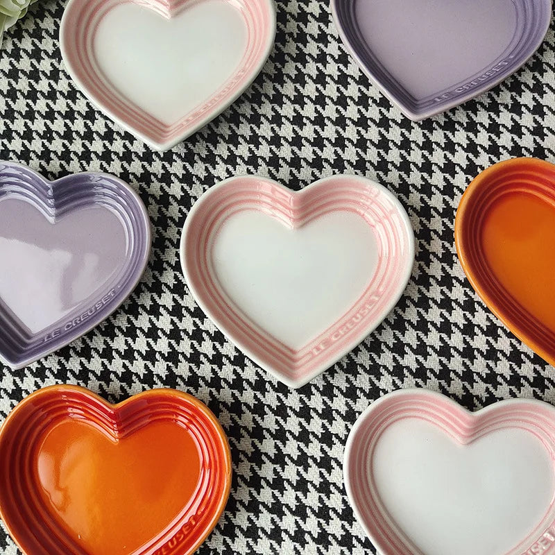 Ceramic Heart Shape Cat Dish