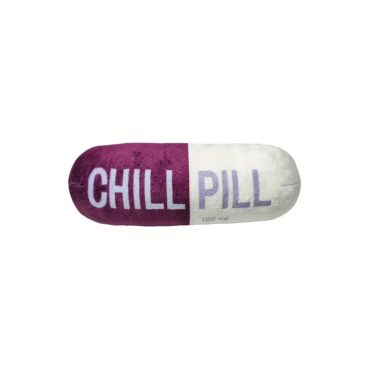 Funny Plush Pill-Shaped Dog Toy with Squeaker
