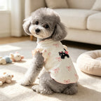 Pink Bow & Cat Print Pet T-Shirt Vest for Cats & Small Dogs
