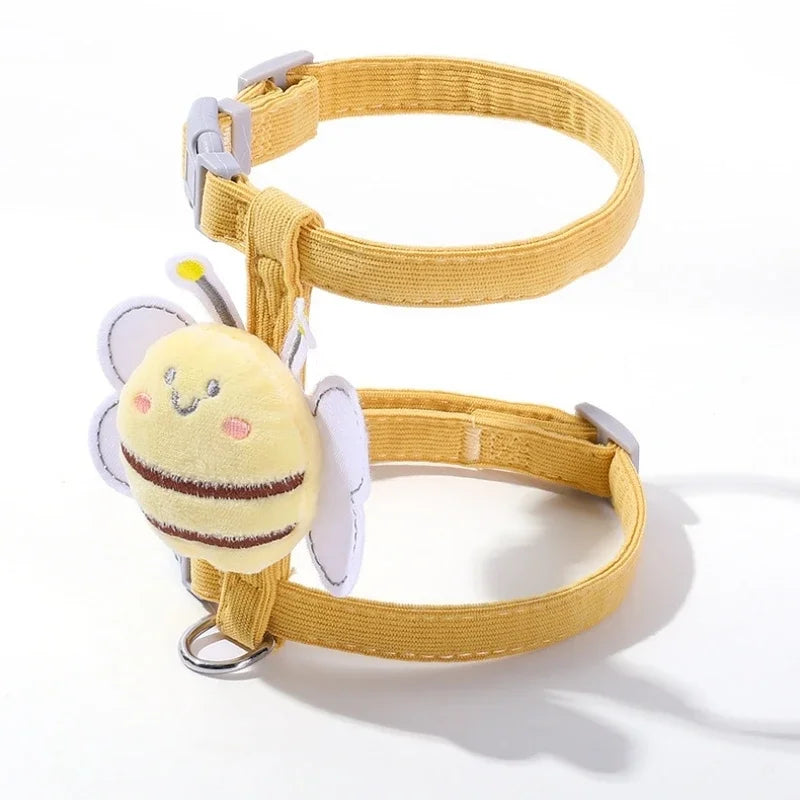 Adjustable Cartoon Bee Harness & Leash Set
