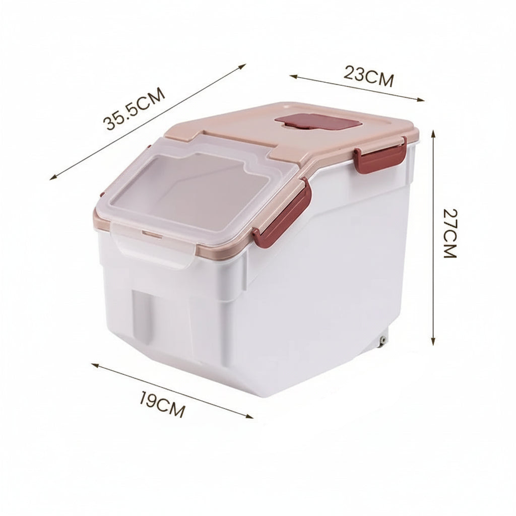 Pet Food Storage Container for Dogs & Cats with Measuring Cup & Desiccant