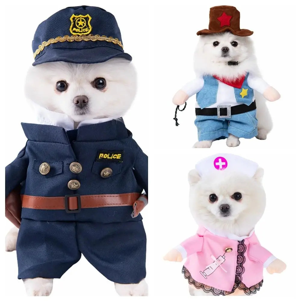 Halloween Cowboy, Nurse, & Policeman Pet Costume