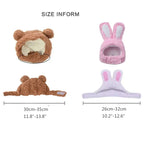 Plush Bear & Bunny Ear Pet Hat