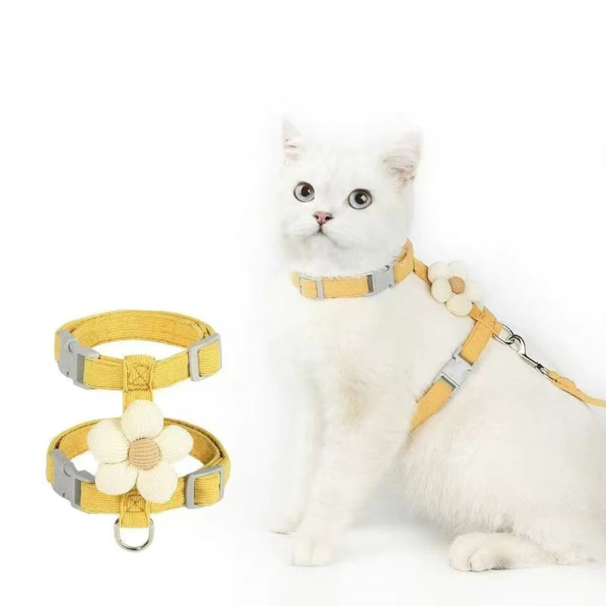 Adjustable Harness & Leash Set for Small Dogs and Cats