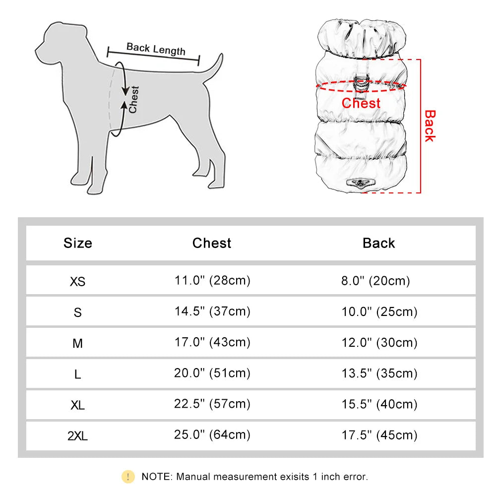 Soft Warm Winter Coat for Small & Medium Dogs