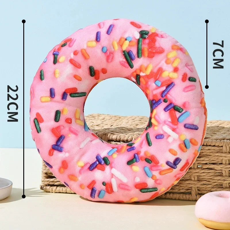 Plush Food-Shaped Squeaky Toy for Dogs & Cats