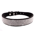 Rhinestone Leather Pet Collar