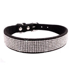 Rhinestone Leather Pet Collar