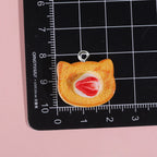 Cute Bear & Toast Resin Charms — 10-Pack for DIY Collars