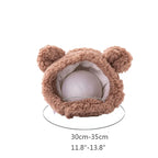 Plush Bear & Bunny Ear Pet Hat
