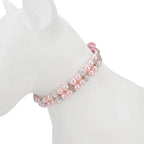 Pearl Pet Collar with Rhinestones for Small/Medium Dogs