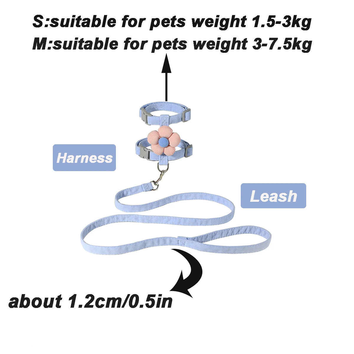 Adjustable Harness & Leash Set for Cats
