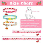 Breakaway Cat Collars with Bell & Cute Pendants — 3-Pack