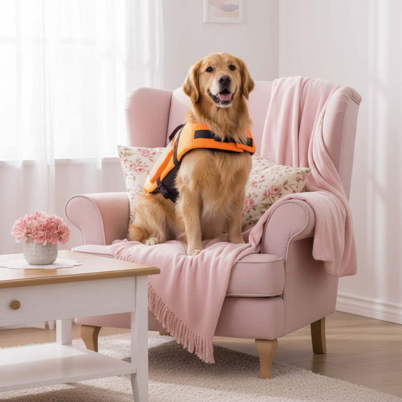 Dog Life Jacket Vest with Reflective Dragon Wings