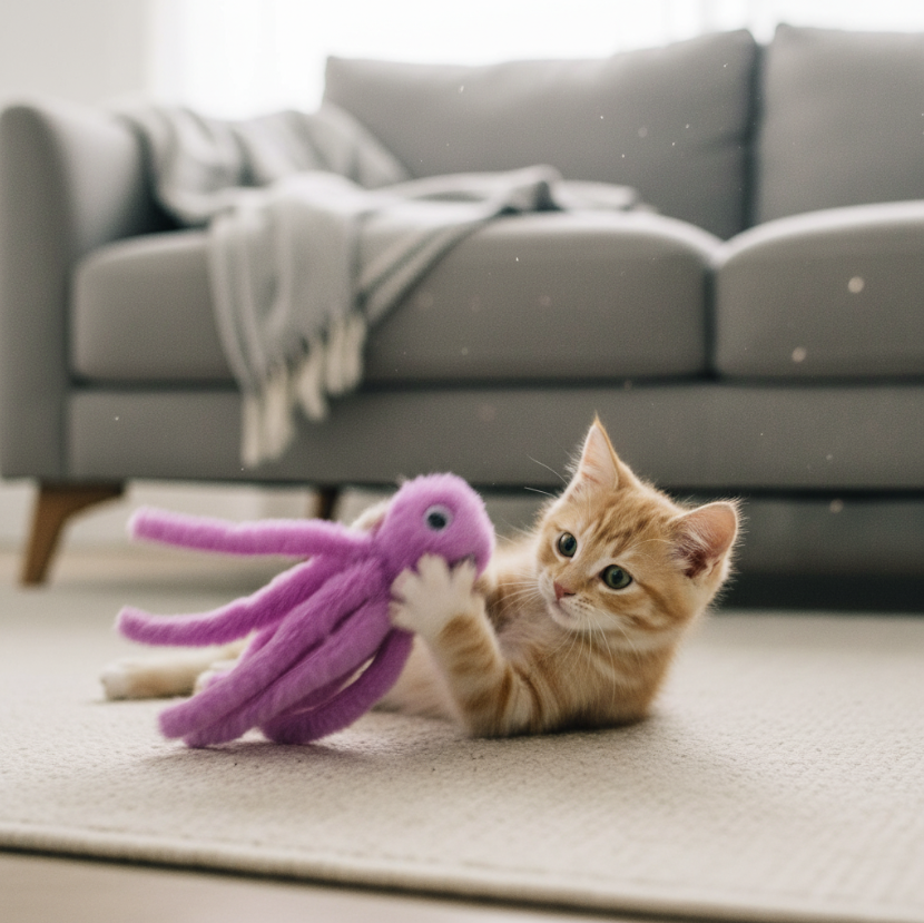 Octopus Plush Cat Toy | Bite-Resistant Interactive Toy for Cats